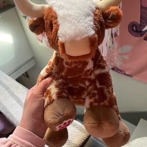 Build-A-Bear Brown and White Cow Plush